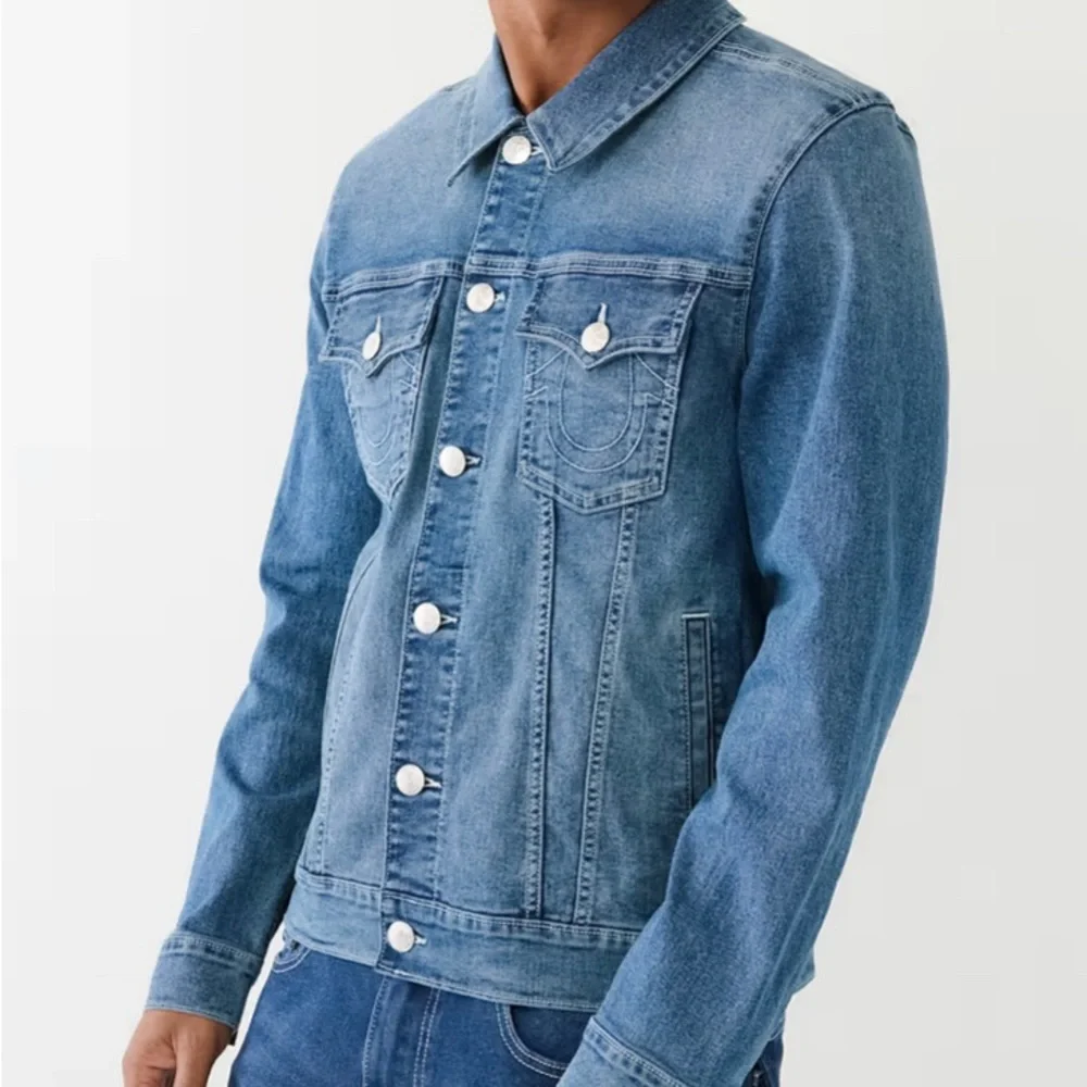 TRUE‎ RELIGION MEN’s CLASSIC DENIM JACKET SZ MEDIUM